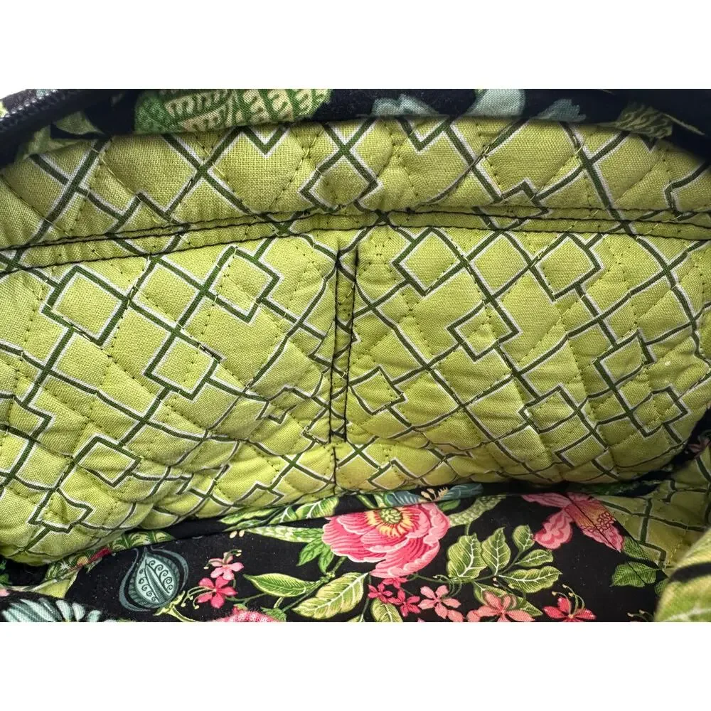 Vera Bradley Lola Handbag in Retired Botanica Black Floral Quilted Cottagecore